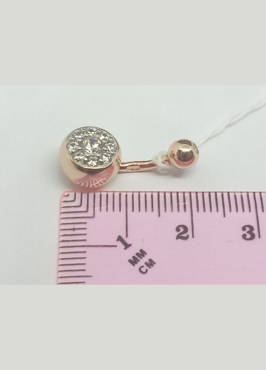 Срібна сережка для пірсингу пупка. ПР3Ф/019 Silvex925 (278315230)