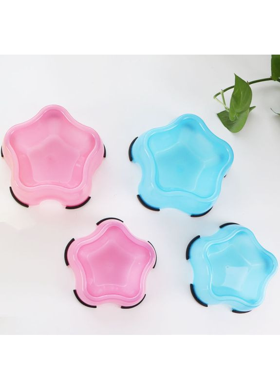 Миска пластикова для тварин Зірка кольорова (велика) 19*6,5см No Brand (368709989)