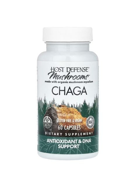Чага Mushrooms&trade Chaga Host Defense 60 капс Fungi Perfecti (357342439)