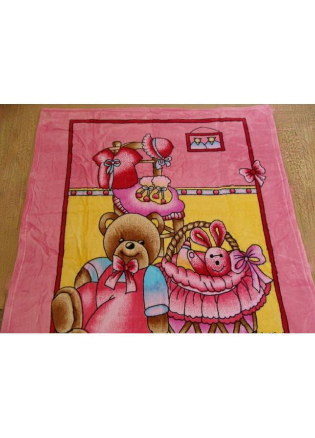 Плед з мікрофібри Мишко та зайчик (на рожевому) Elway (372713059)