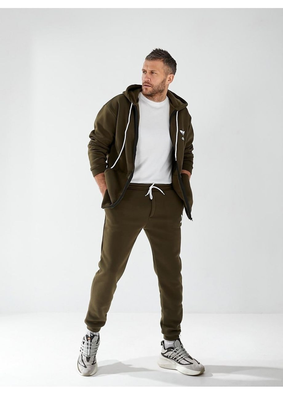 Оливковий (хакі) демісезонний костюм (кофта, штани), колір хакі No Brand