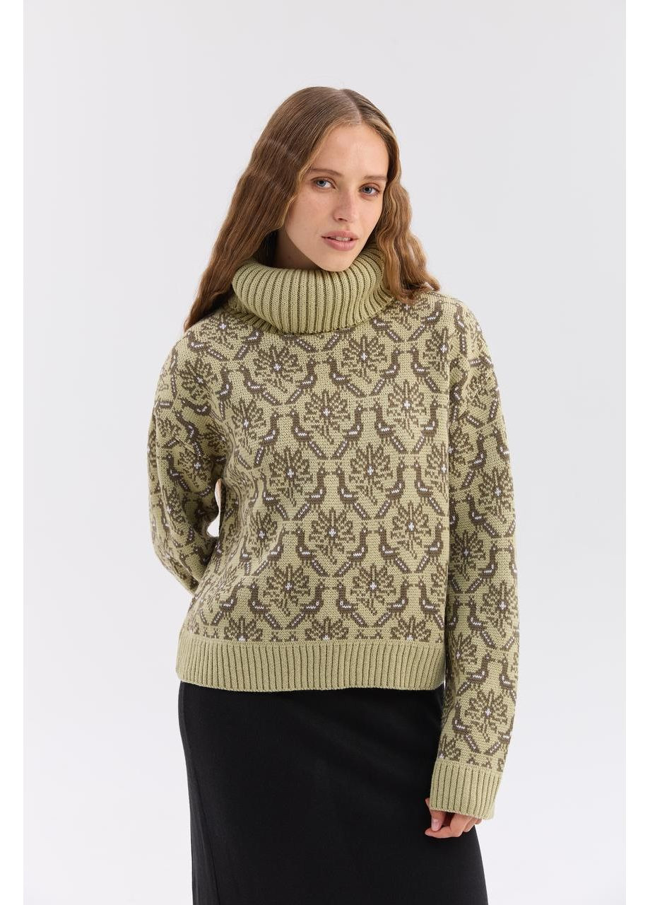 Оливковый демисезонный свитер "марианна" MEREZHKA