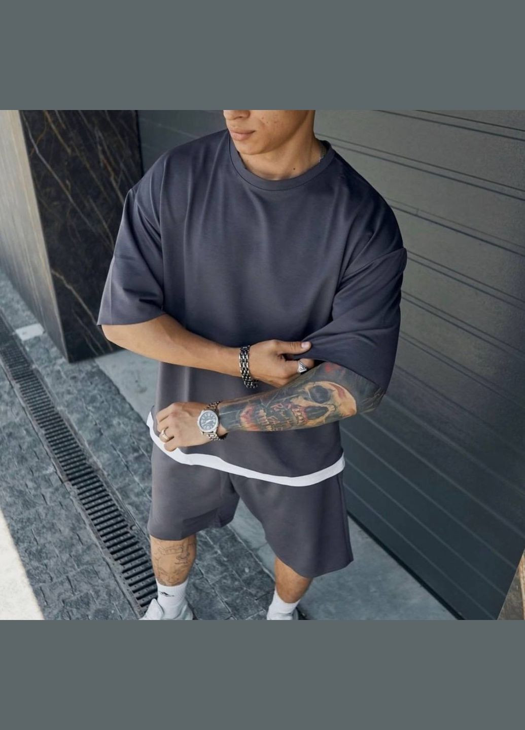 Графітовий літній кросівки чоловікам No Brand