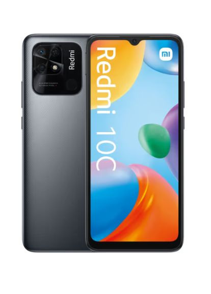 Чехол кролик плюшевый с ушками для Redmi 10C / Grey Xiaomi (369646830)