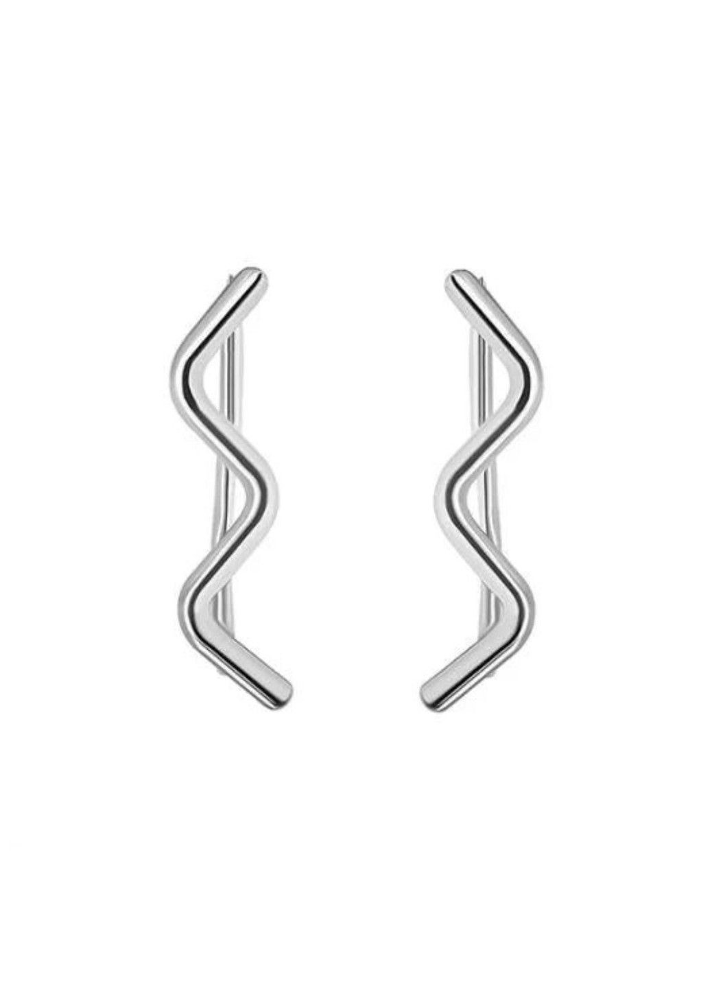 Срібні сережки-клаймбери Баланс UMAX (289351437)