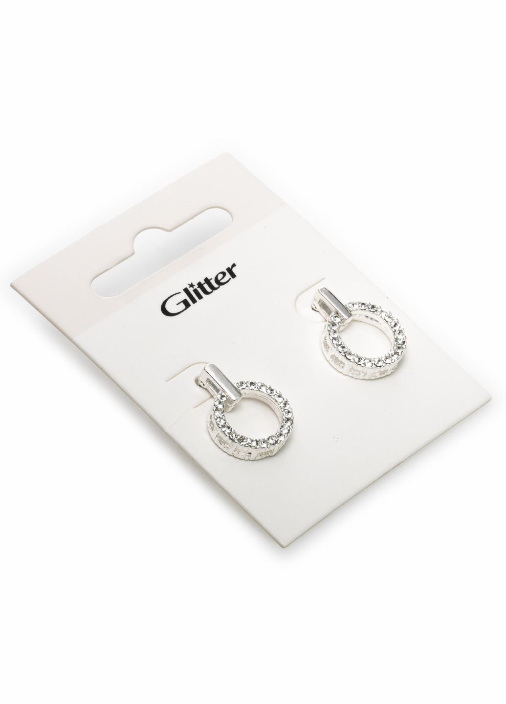Сережки "Елегантні кільця" з кристалами Glitter (346262792)