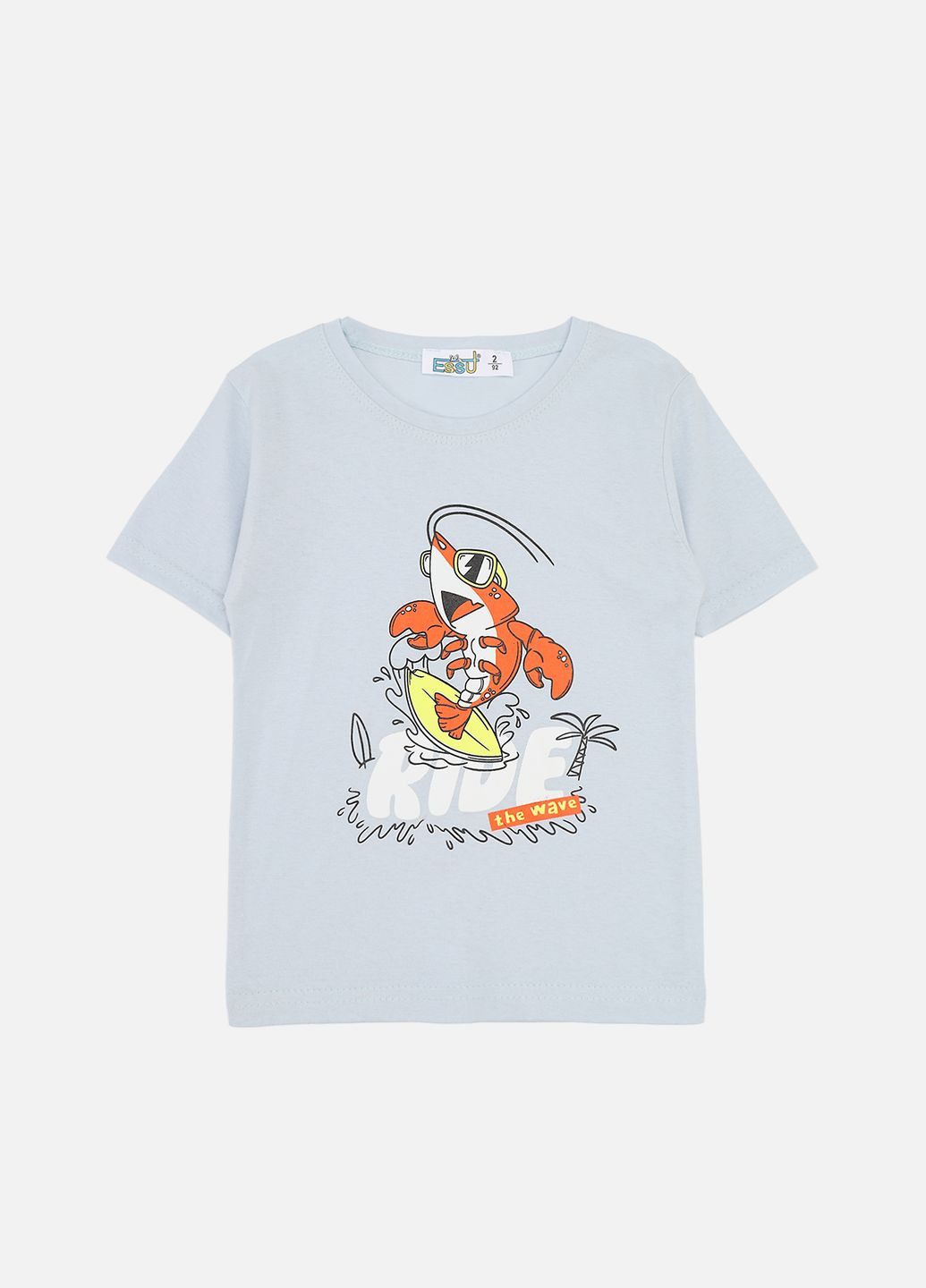Голубая летняя футболка с коротким рукавом для мальчика цвет голубой cb-00277098 Essu