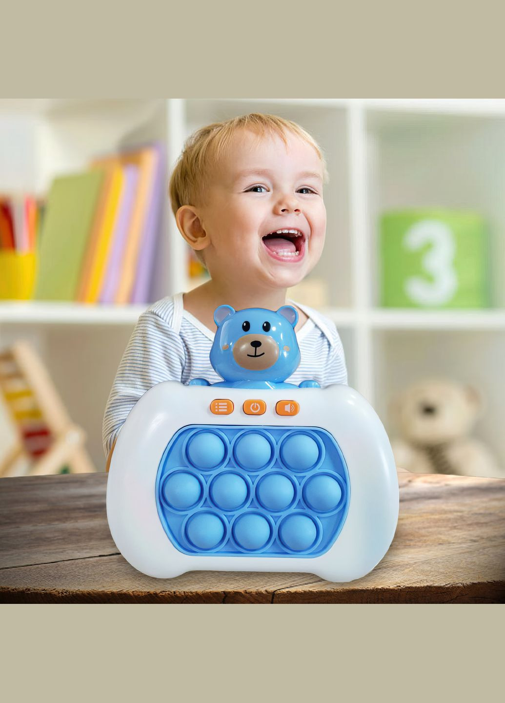 Детская игрушка-антистресс Поп Ит 4 режима с подсветкой Quick Push Puzzle Game Fast №205В Голубой/КК No Brand (356117458)