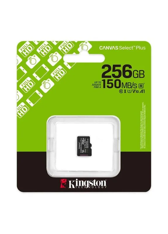 Карта пам'яті microSDXC (UHS-1) Canvas Select Plus Gen3 256Gb class 10 А1 (R-150MB/s) Kingston (388141621)