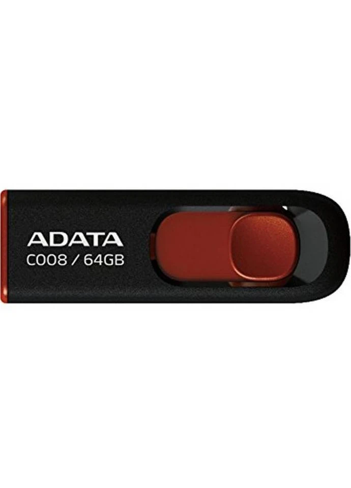 Флеш-драйв 64GB A-DATA C008 Black+Red USB 2.0 (AC008-64G-RKD) ADATA (323133945)