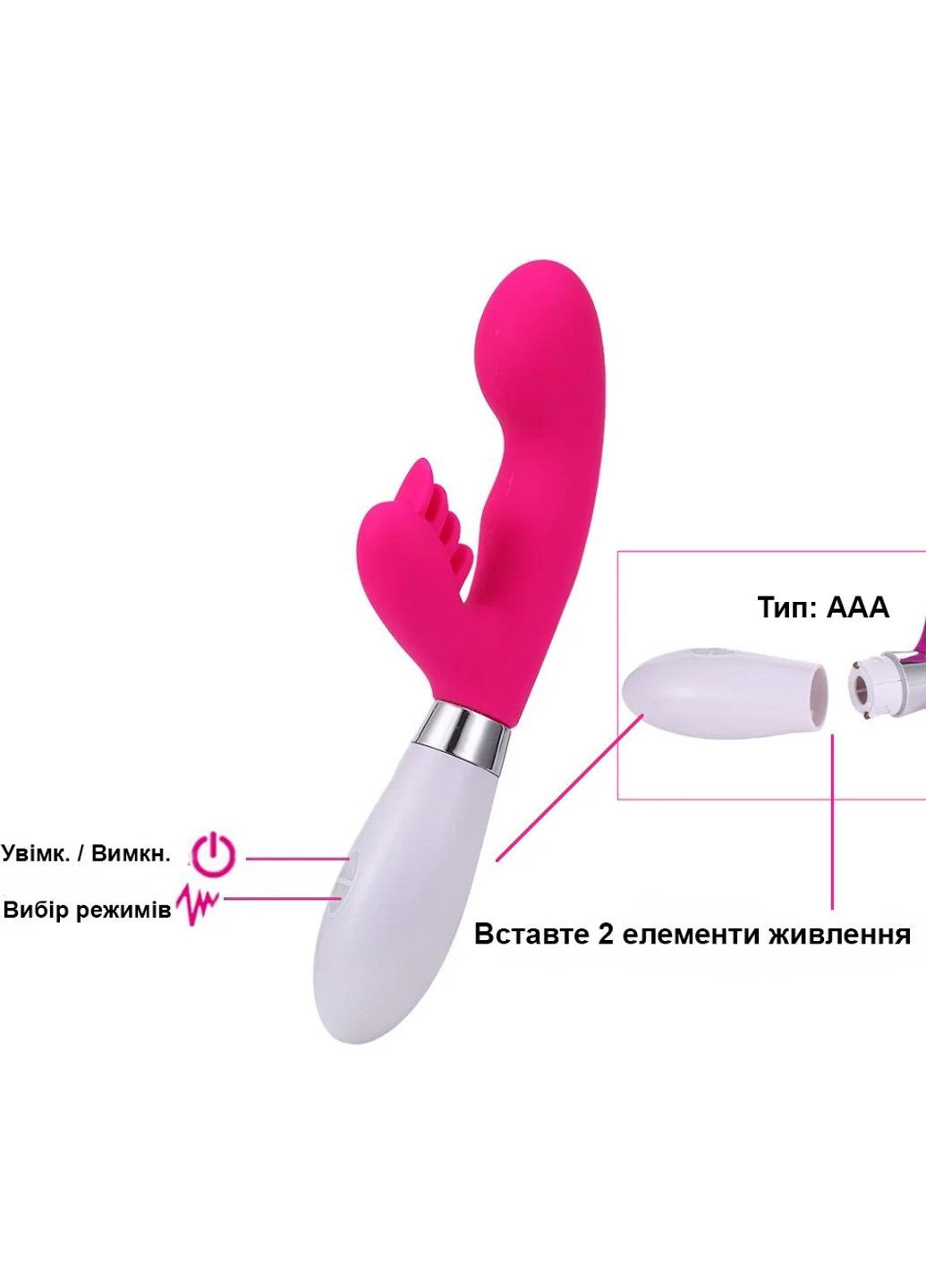 Вагинально клиторальный вибратор (розовый, тип ААА) We Love (284279271)