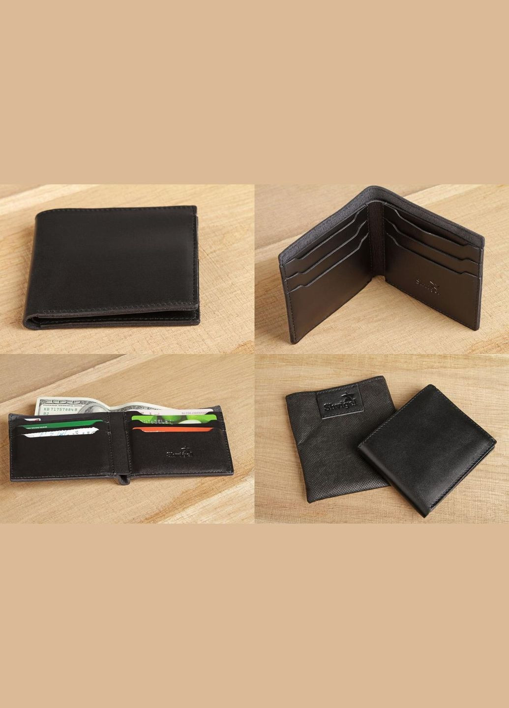 Гаманець SHVIGEL з натуральної шкіри 13790 Чорний Vintage (313106249)