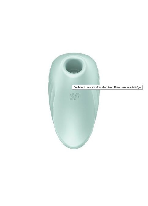 Вакуумний кліторальний стимулятор із вібрацією Pearl Diver Mint Satisfyer (297587428)