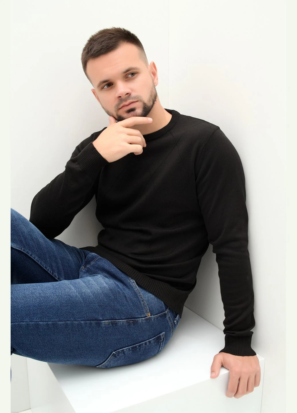 Чорний демісезонний джемпер 6959 Figo