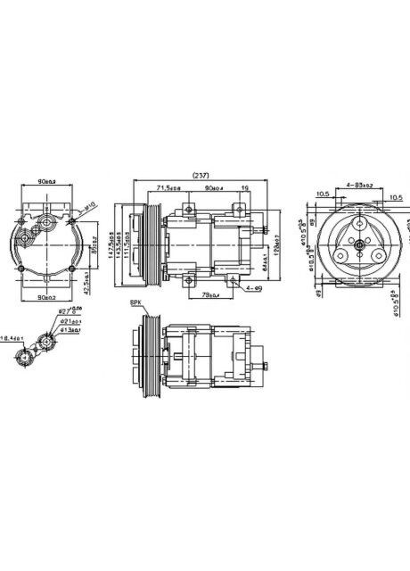 Компресор кондиціонера FORD TRANSIT (94-) 2.0 EFI (+) 89251-ua Nissens (366182838)