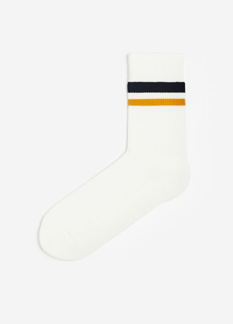 Шкарпетки махра з широкою резинкою для чоловіка 0647207-054 білий H&M (286328179)
