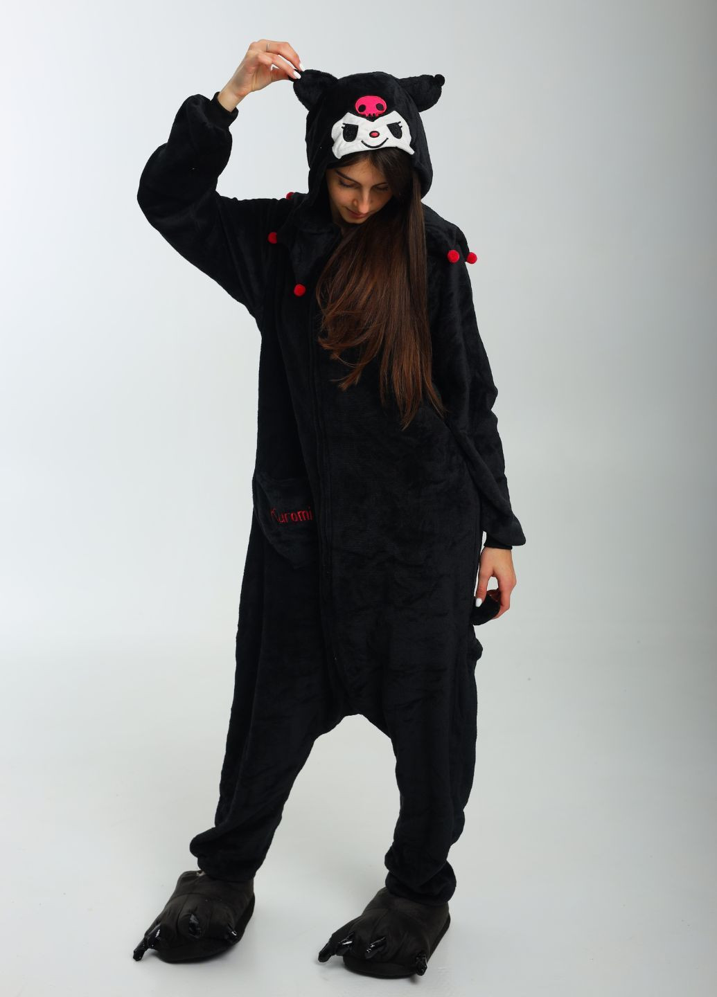 Кігурумі Kuromi для дівчат м'яка плюшева піжама Куромі з капюшоном My Kigu (365452586)