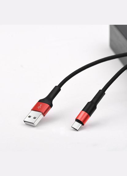 Кабель X26 USB to TypeC 18W 1m нейлоновый черно красный 6957531080251 Hoco (279826975)