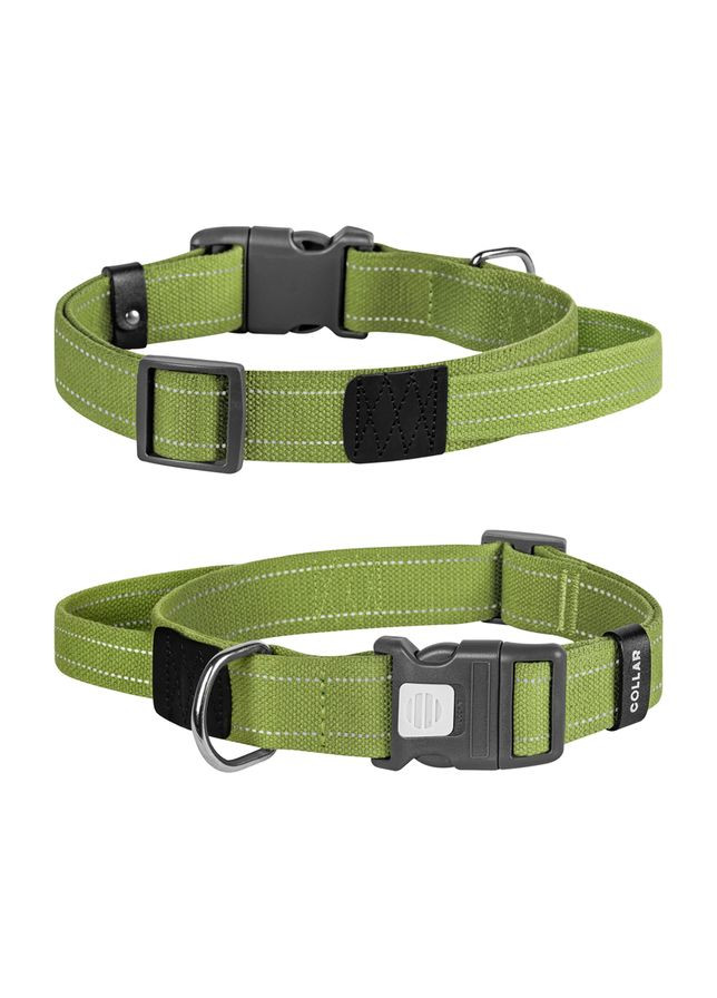 Ошейник для собак с ручкой хлопчатобумажная тесьма Брезент, пластиковый фастекс,, Ш 35 мм, Длин 53-69 см Collar (322001528)