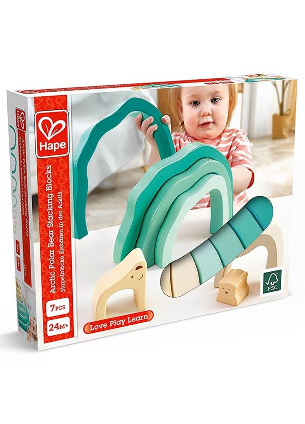 Деревянная пирамидка Мишка (E0490) Hape (331174046)