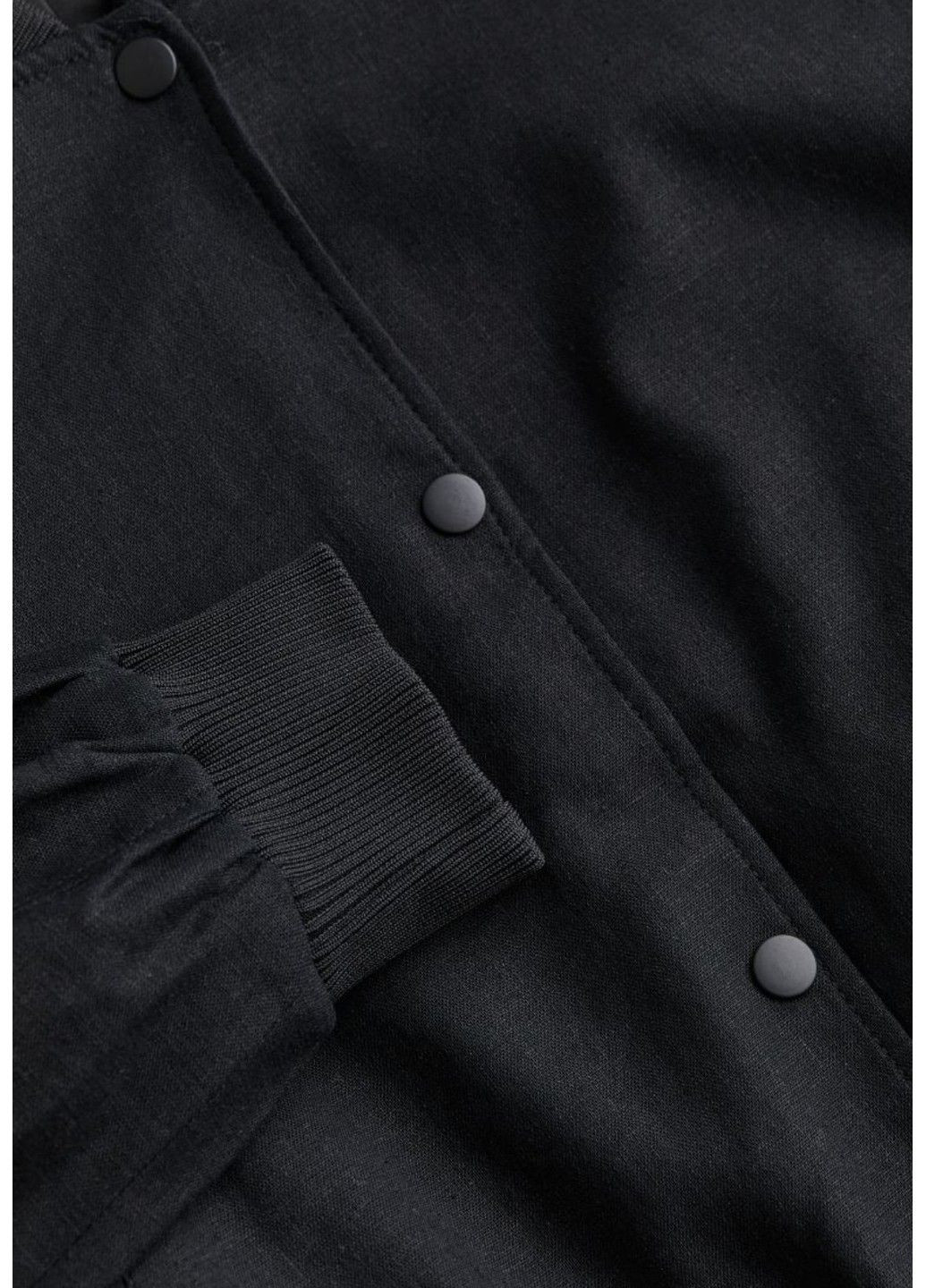 Черная летняя женская льняная куртка бомбер н&м (56836) xs черная H&M