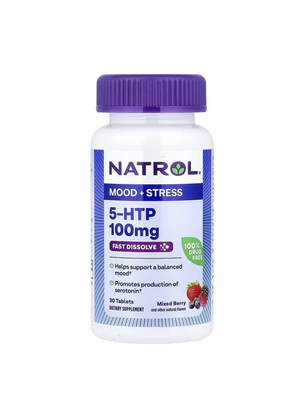 5-гидрокситриптофан 5-HTP 100mg Fast Dissolve - 30 tabs Natrol (364201333)
