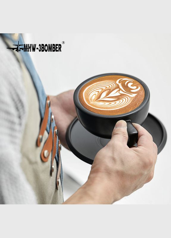 Чашка для кави з блюдцем Sawada 280 мл Чорна (C5083B) MHW-3BOMBER (366653336)