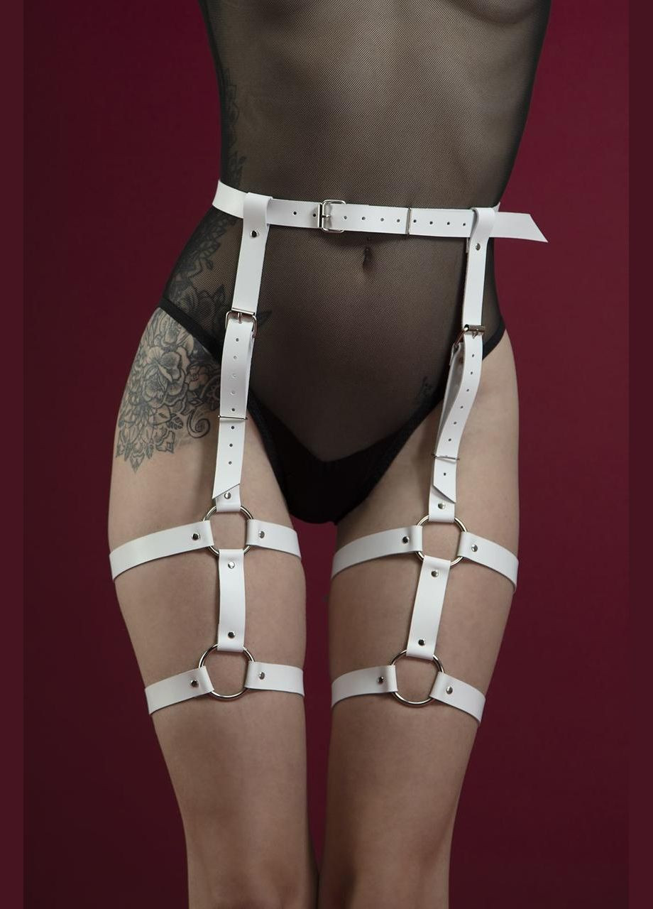 Гартеры Feral Feelings - Garter, натуральная кожа, цвет белый No Brand (303890767)
