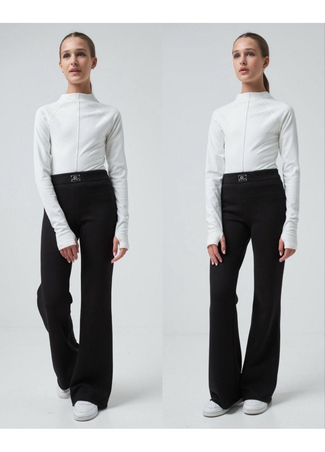 Утеплені штани-кльош для дівчинки No Brand (368545225)