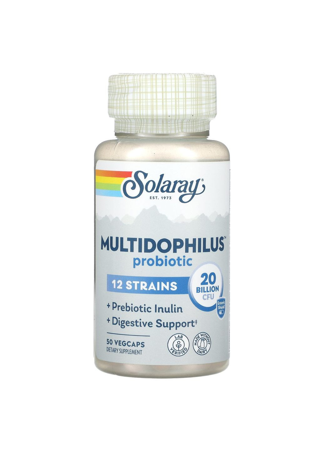 Пробіотик, Multidophilus 12,, 20 млрд КУО, 50 капсул Solaray (322285570)
