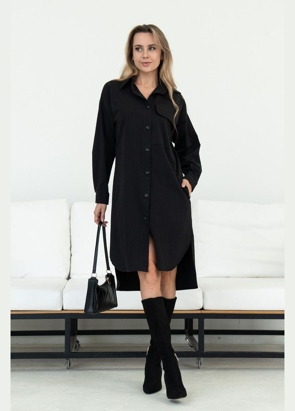 Чорна кежуал, святковий сукня ри мари амадеа ск 2224 сукня-сорочка RiMari