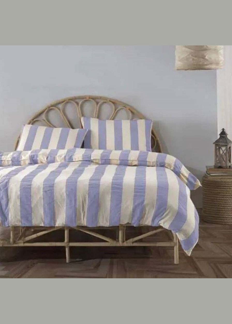 Комплект постельного белья двуспальный евро Вареный хлопок Ранфорс Epaisse Blue VB11 Ananasko (316504877)