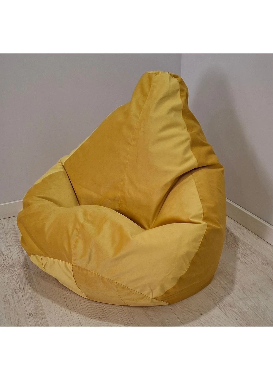 Крісло-мішок груша, M - 100х75 Велюр Florida Yellow SkyPuff (361258528)