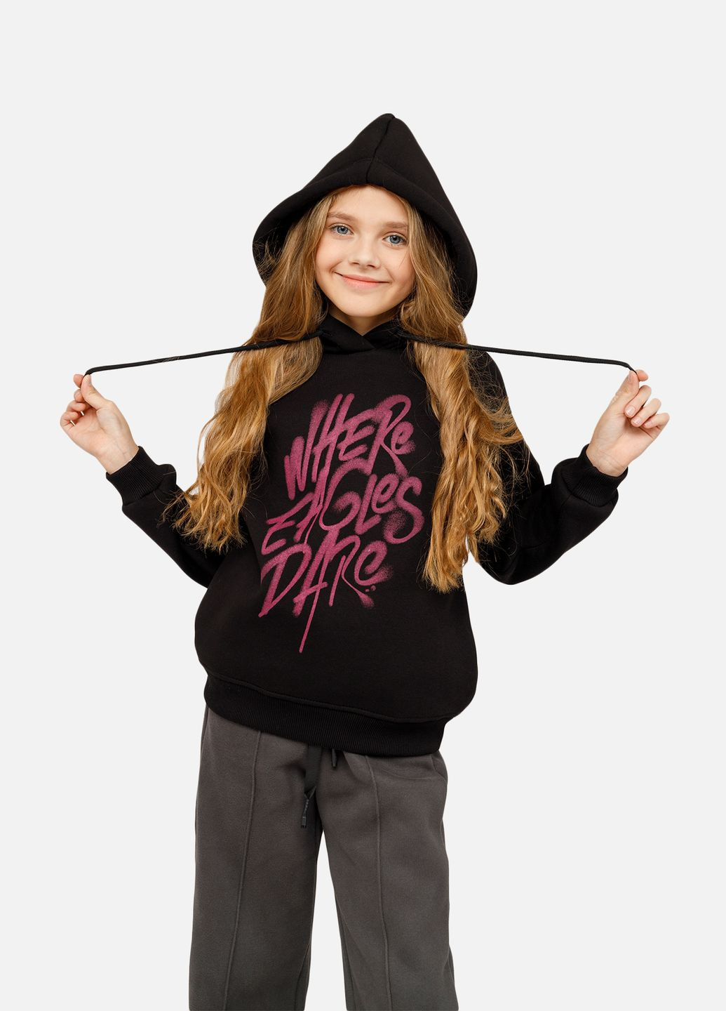 Худи для девочки цвет черный CB-00261363 Yuki (316136535)