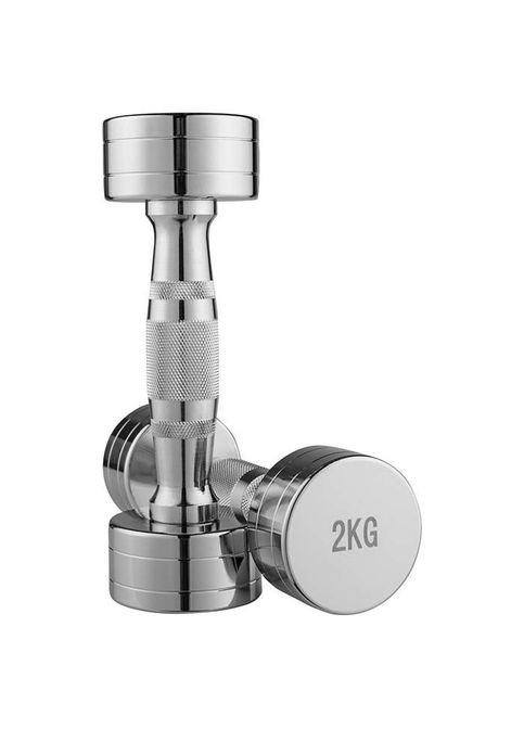 Гантель хромированный, 2 кг, 1шт. World Sport (362444760)