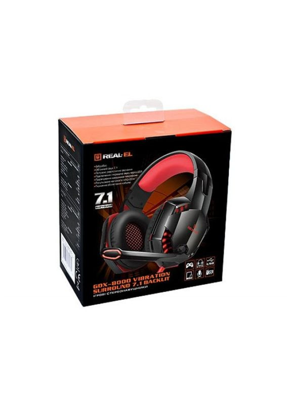 Гарнитура GDX-8000 Black/Red Real-El (341489061)