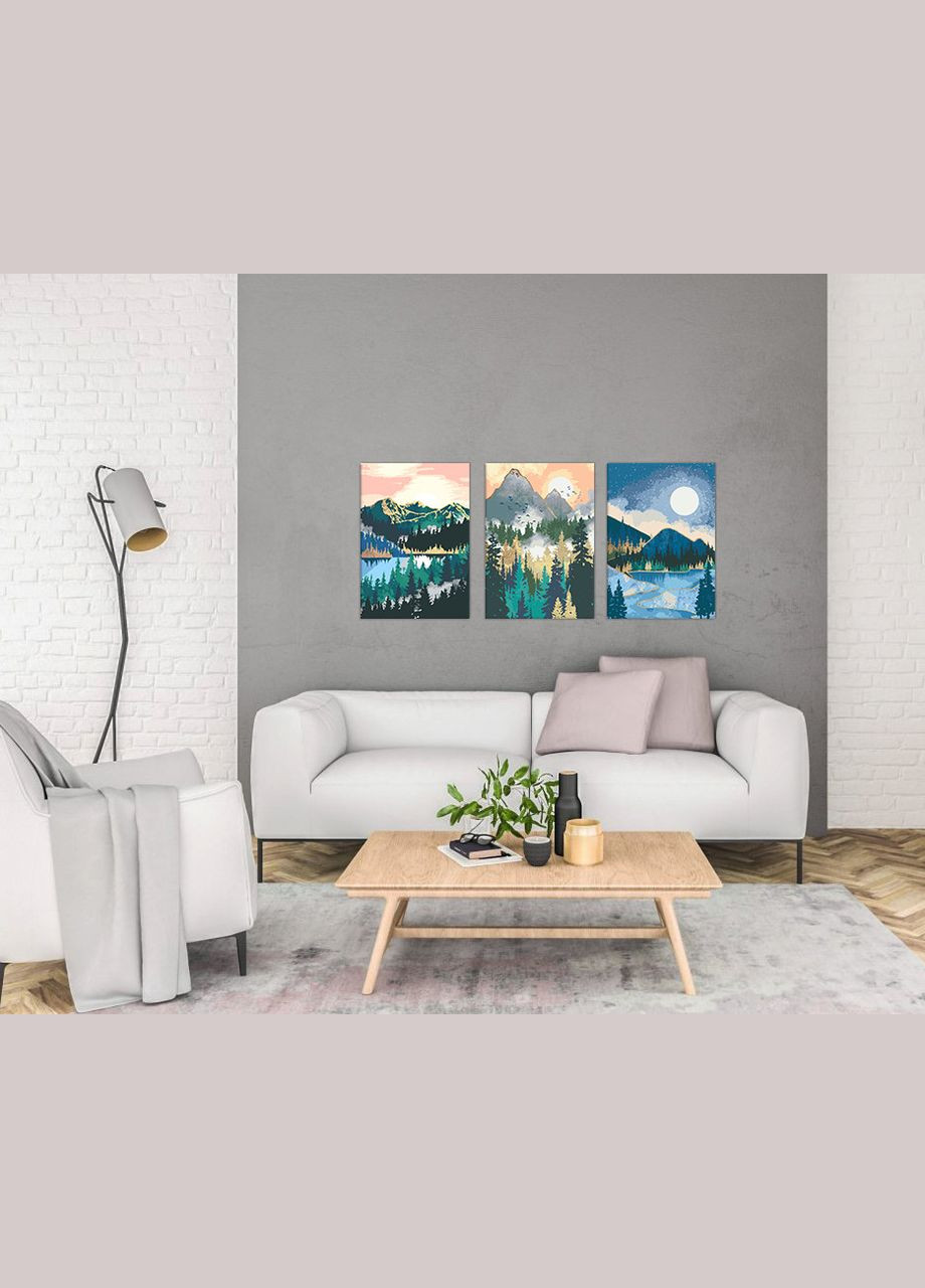 Набір картин за номерами з металевими фарбами Сонячний годинник (ITR-012) 3 шт в наборі Riviera Blanca (303136182)