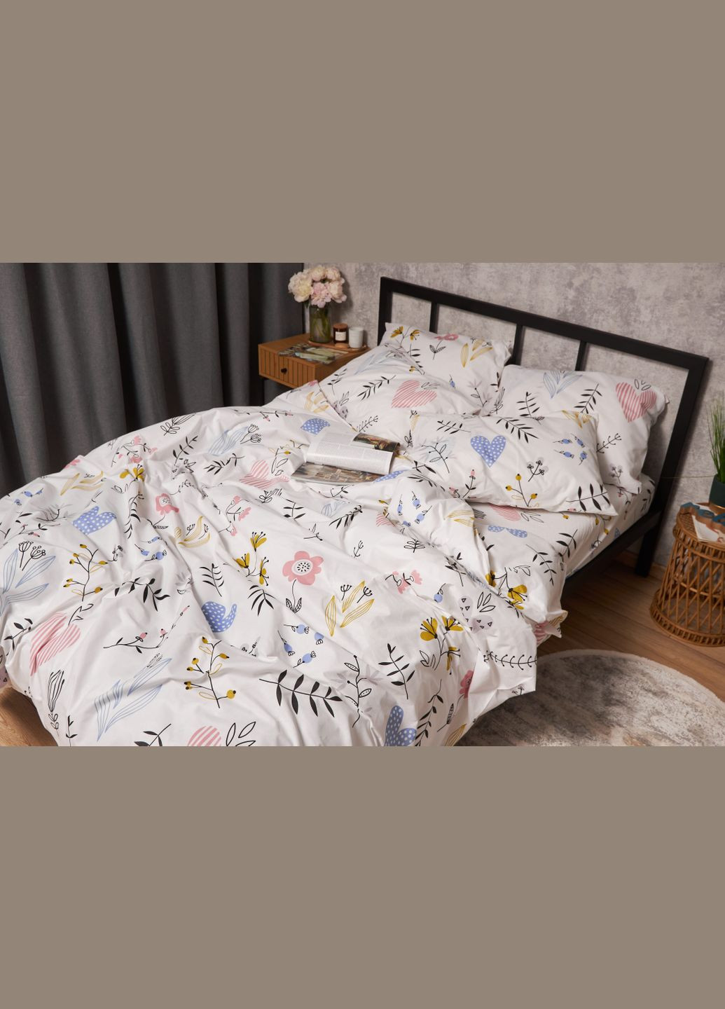 Комплект постільної білизни Бязь Gold Люкс «» двоспальний 175х210 наволочки 2х70х70 (MS-820005747) Moon&Star Painting (302973753)