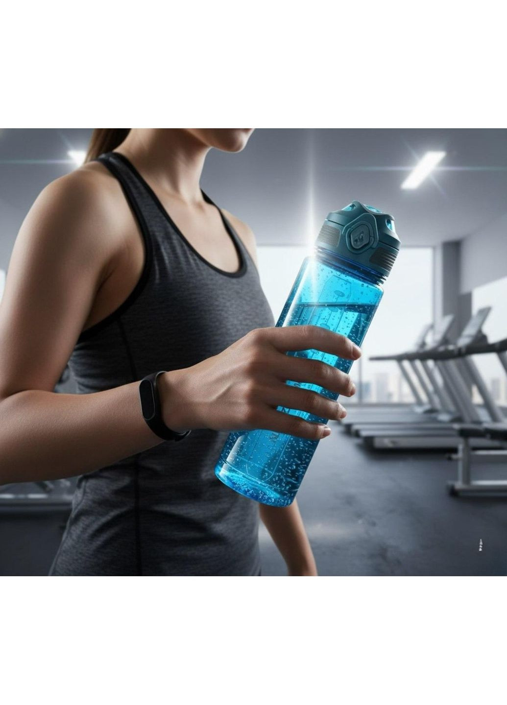 Екологічна блакитна тританова пляшка KANGZYUAM 700 мл для води TKK (314709890)