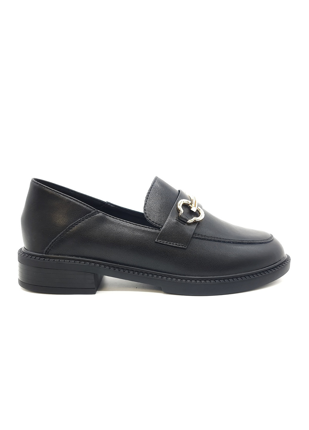 Женские туфли черные кожаные YA-18-1 23 см(р) Yalasou