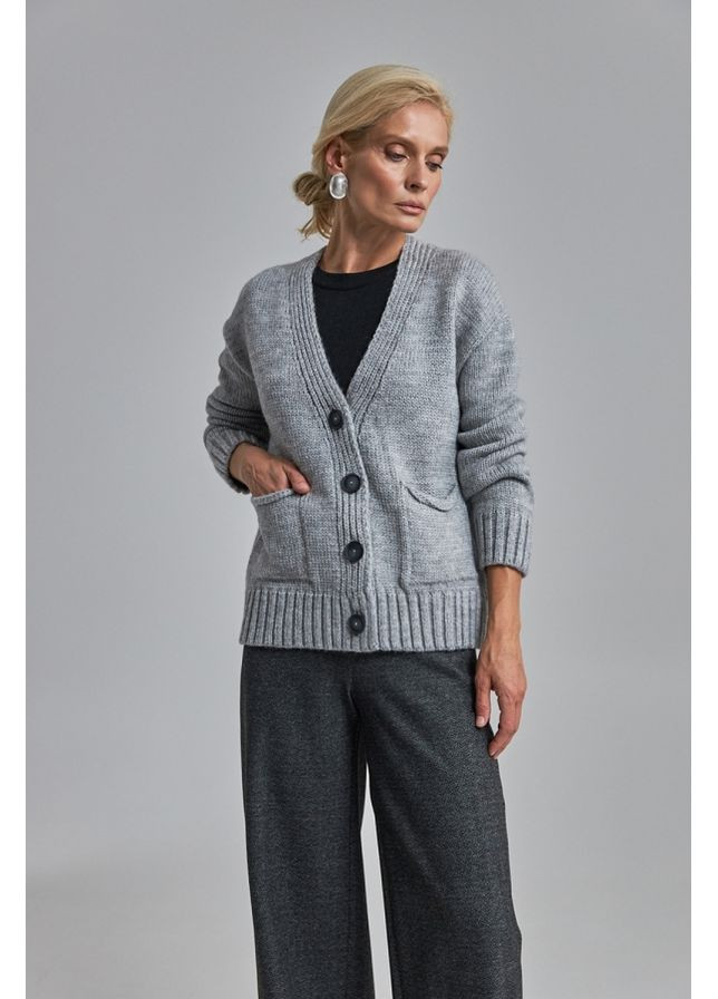 Серый демисезонный кардиган Triko Bakh