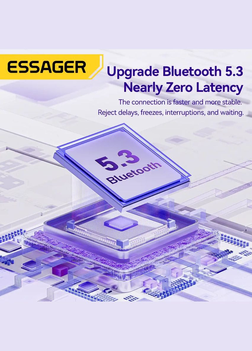 Бездротові навушники (color box) Bluetooth earphones White Essager Shining TWS (340278132)