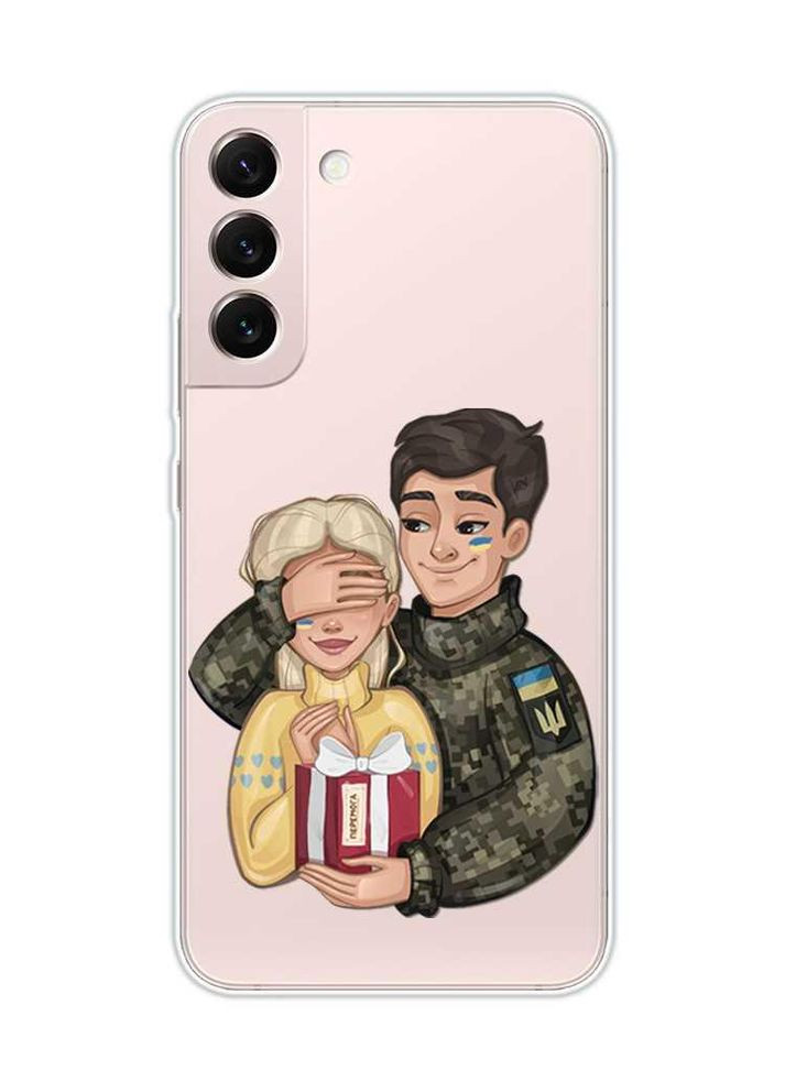 Прозрачный чехол на Samsung Galaxy S22:: Подарок Победа (патриотический принт 178) Creative (360710231)