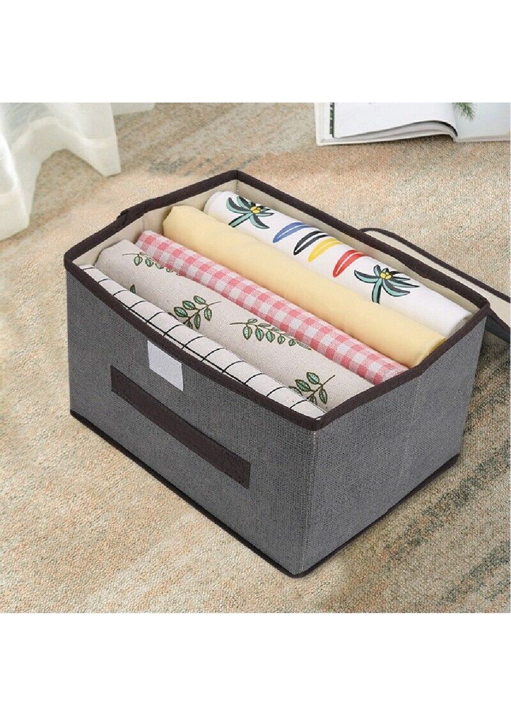 Комплект набір органайзерів коробів боксів для зберігання речей одягу з мішком (476935-Prob) Мішок зі сніжинками Unbranded (292706506)