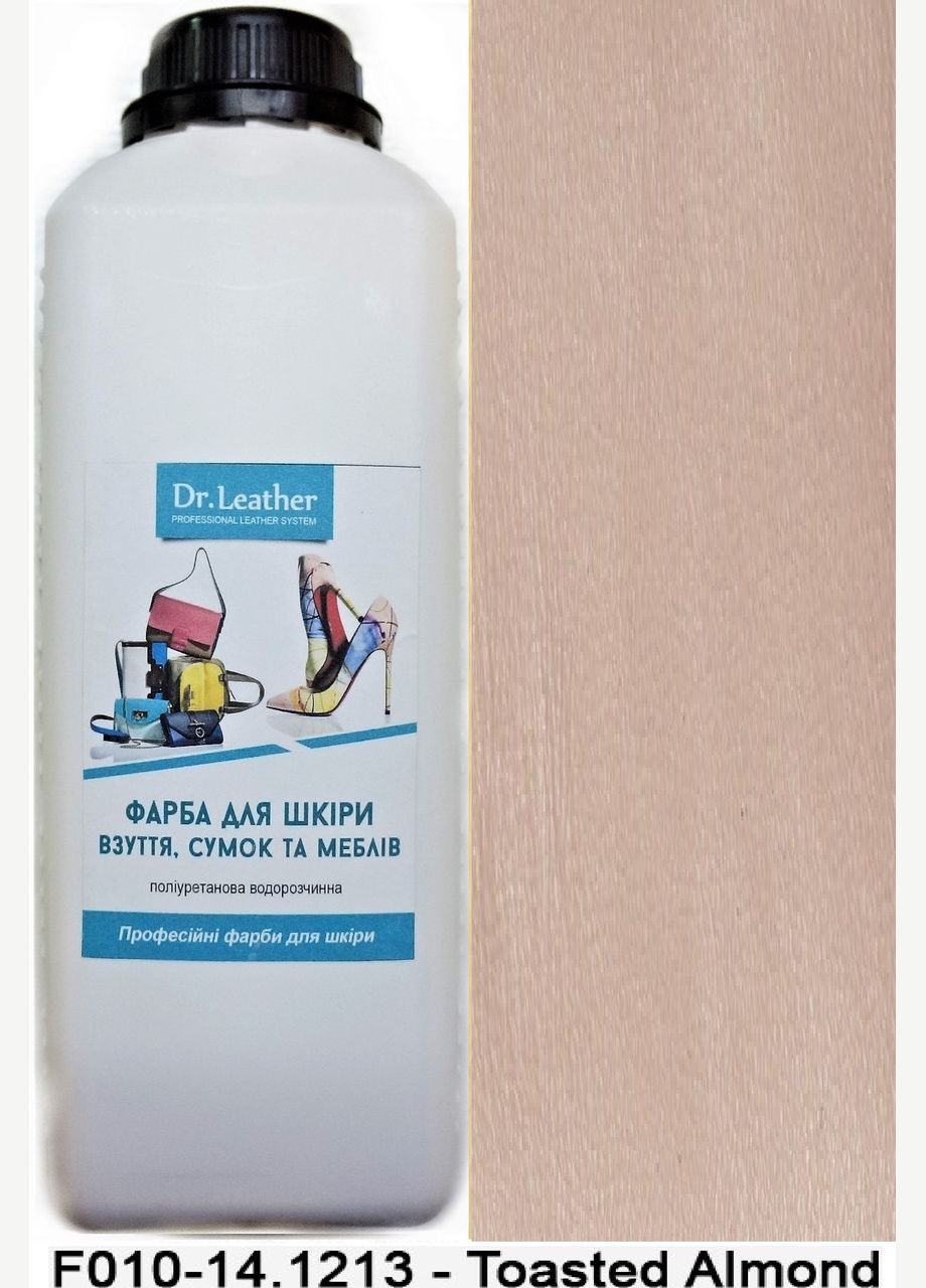 Фарба поліуретанова (водна) для шкіряних виробів 1 л. Toasted Almond (Підсмажений мигдаль) Dr.Leather (282737363)