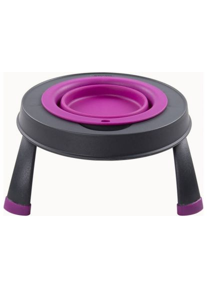 Посуда для собак Миска одинарная на сложной подставке-большая 960 мл пурпурная (0084297309107) Dexas Миска одинарна на складній підставці-велика 960 мл (366694128)