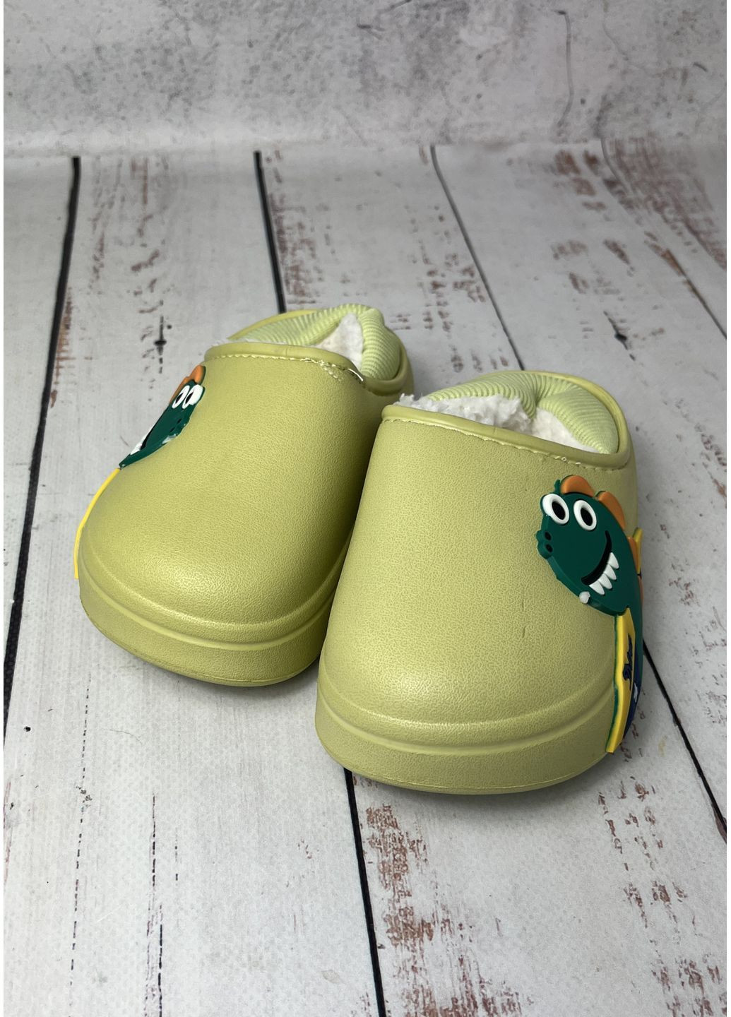 Салатовые тапочки галоши детские салатовый (1218-3) Deshman