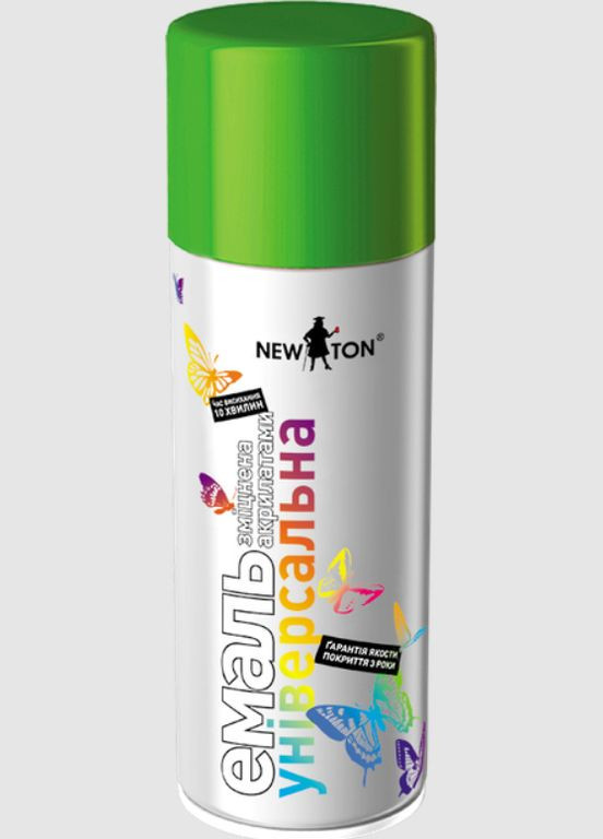 Фарба аерозольна універсальна RAL 6018 400 мл Салатовий New Ton (327830200)