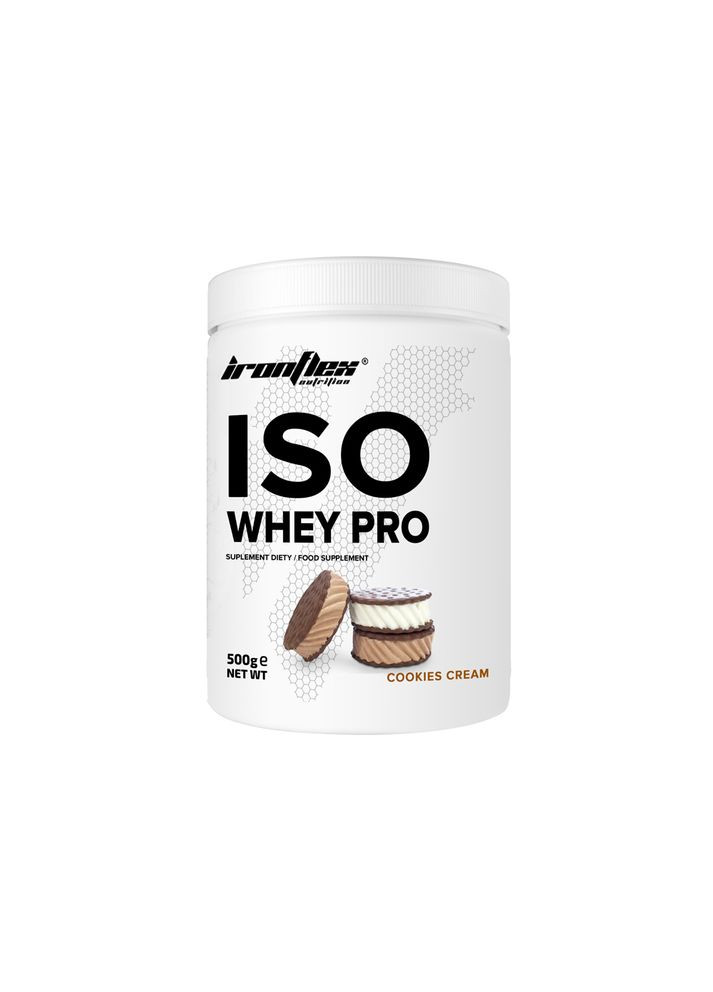 Протеїн Iso Whey Zero 500g (Cookies cream) Ironflex (285736492)