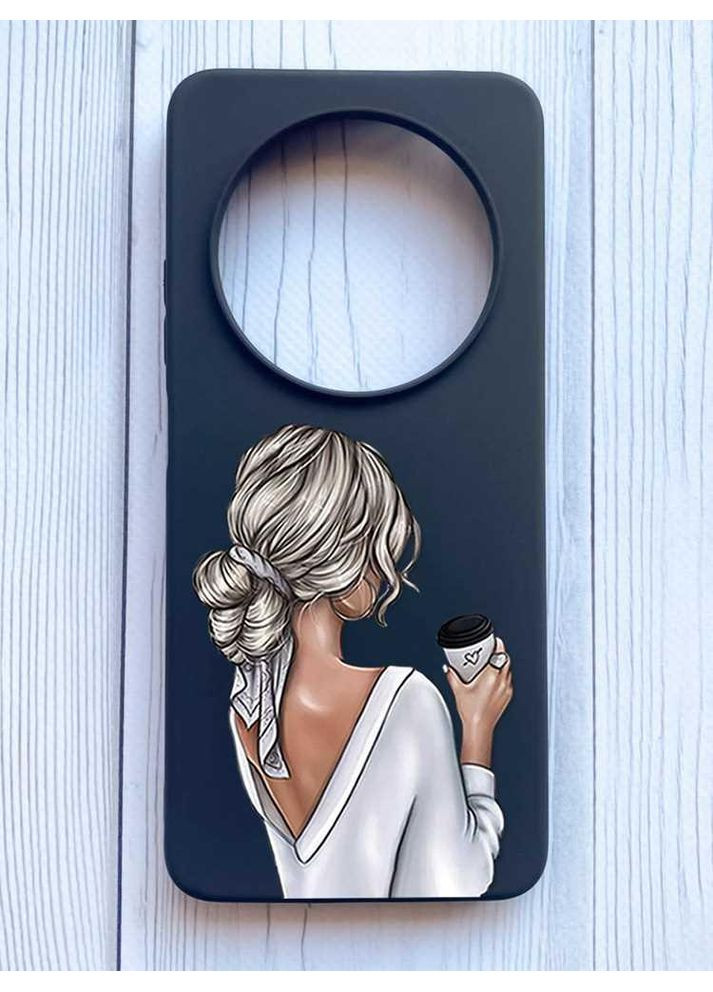Матовый чехол на Xiaomi Redmi 14C/Poco C75 Девушка с латте (принт 227) Creative (355403201)